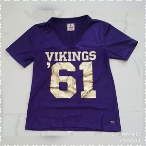 Pink NFL Purple Viking '61 Jersey Small